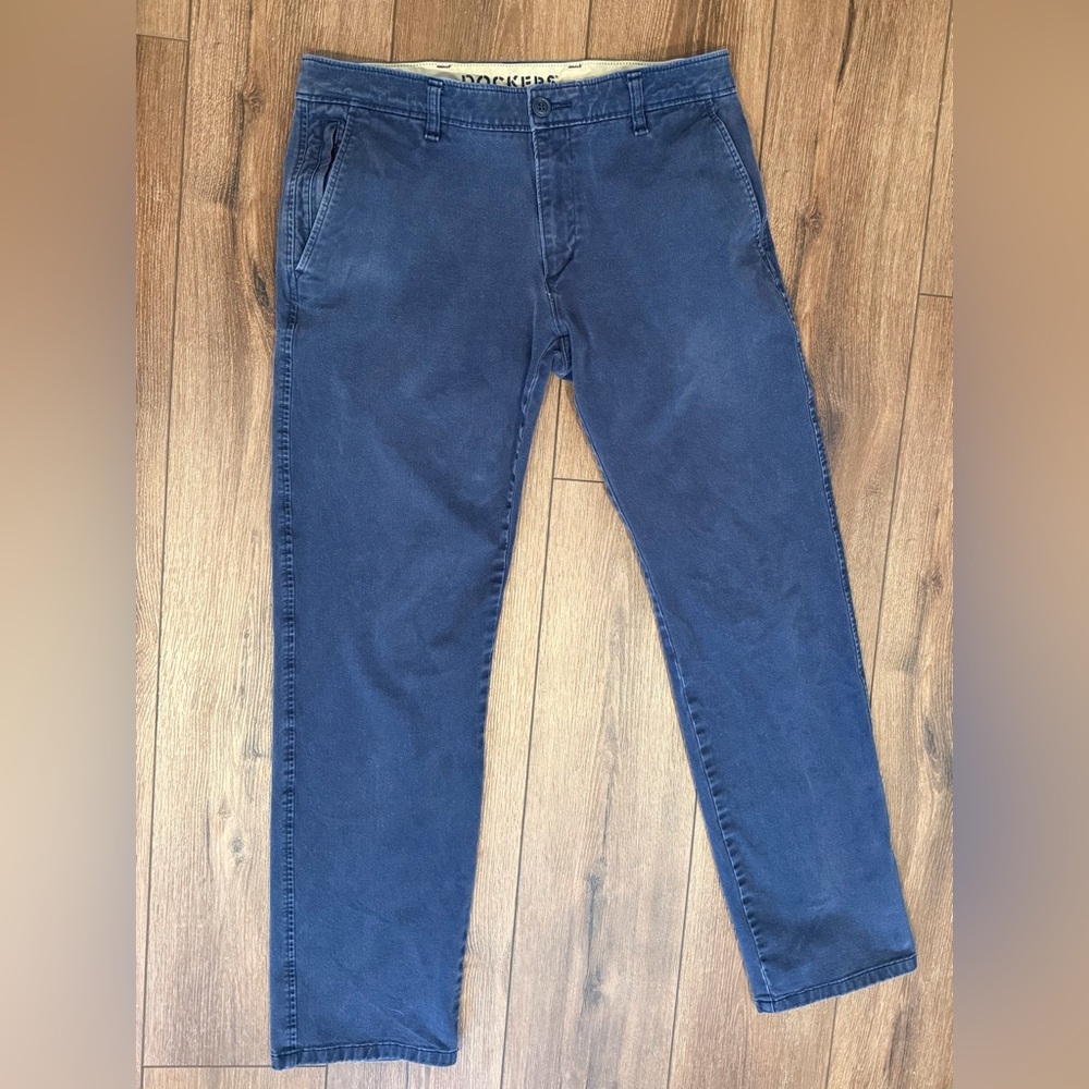 Docker Flex Ultimate Chino Pants Blue Size 32x34
